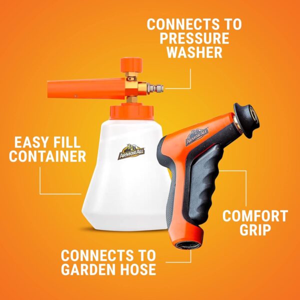 Armor All 2-in-1 Foam Cannon Kit, Car Cleaning Kit Connects to Power Washers - Image 2