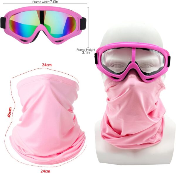 Motorcycle Goggles,2 Pack Dirt Bike ATV Motocross Riding Hiking Protective - Image 2