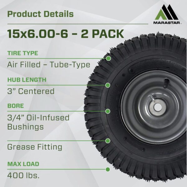 MARASTAR 21446-2PK 15x6.00-6 Tire - Image 3