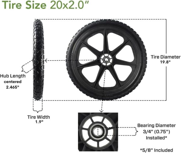 Marathon 2 PACK-92010-Flat Free Replacement Tire - Image 2