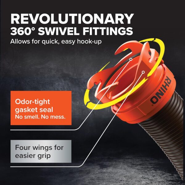 Camco RhinoFLEX 20-Ft Camper/RV Sewer Hose Kit - Image 3
