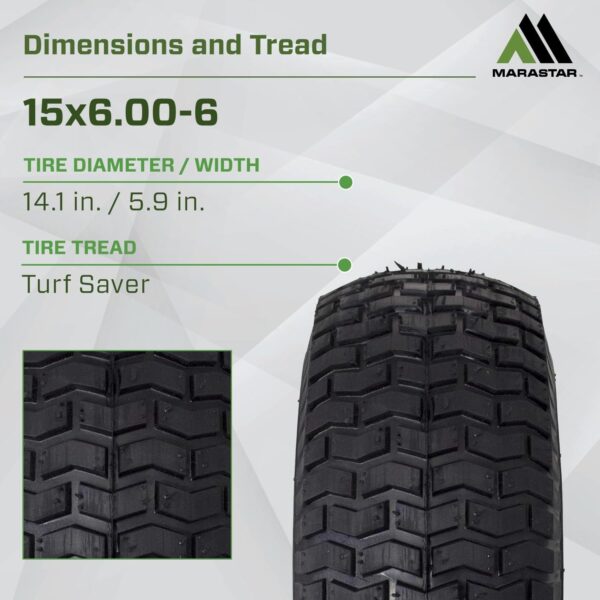 MARASTAR 21446-2PK 15x6.00-6 Tire - Image 2