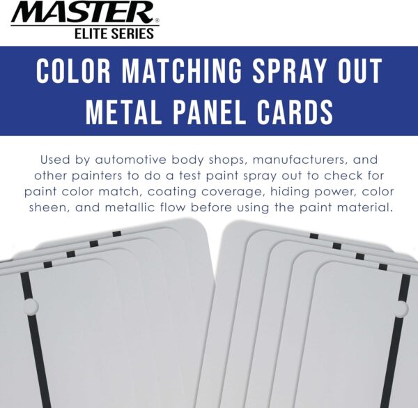 Master Elite Paint Color Matching Spray Out Metal Panel Cards - Image 2
