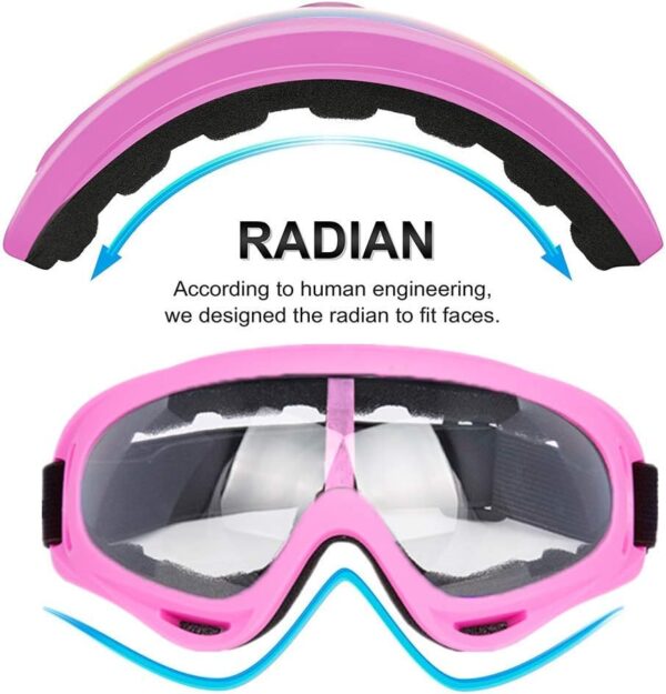 Motorcycle Goggles,2 Pack Dirt Bike ATV Motocross Riding Hiking Protective - Image 3
