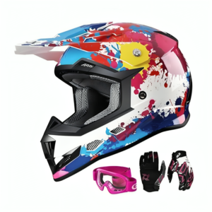 GLX GX623 DOT Kids Youth ATV Off-Road Dirt Bike Motocross Motorcycle Full Face Helmet Combo