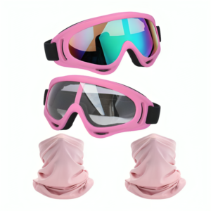 Motorcycle Goggles,2 Pack Dirt Bike ATV Motocross Riding Hiking Protective