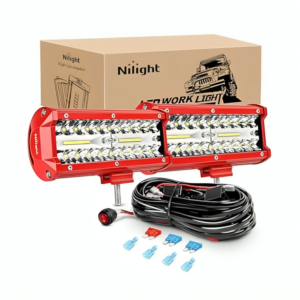 Nilight LED Light Bar 2PCS 60W 4Inch Triple Row Spot Flood Combo Lights