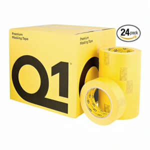 Q1 - 1-1/2 inch (36mm X 55m) Premium High Performance Automotive Yellow Masking Tape