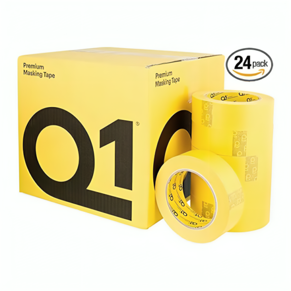 Q1 - 1-1/2 inch (36mm X 55m) Premium High Performance Automotive Yellow Masking Tape