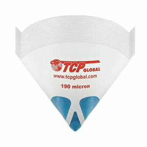 TCP Global 50 Pack of Ultra-Flow Blue Nylon Mesh Paint Strainers