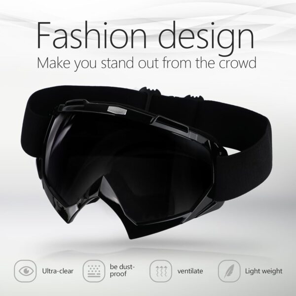 Motorcycle Goggles ATV Dirt Bike Anti Scratch Motocross UV400 Protect Bendable Eyewear - Image 2