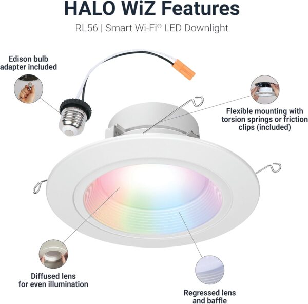 HALO 5/6 Inch Color and Tunable White Recessed LED Can Light - Image 2