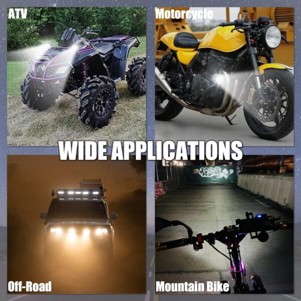 Motorcycle Driving Lights 12-60V 40W 3600LM LED Fog Lights - Image 3